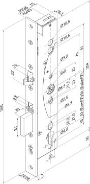 Serrure de sécurité avec microswitch 409X202RZ