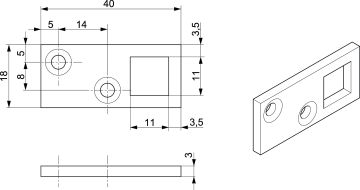 Guide de tringle 1826 1826.010
