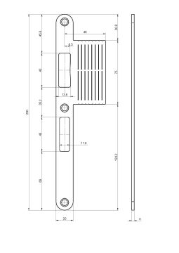 Gâche à languette principale B-40341H