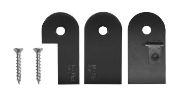 Kit de montage Planet SN, noir, pour portes en bois, Din Gauche