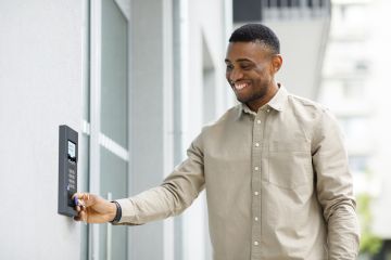 Kit interphone Intracode + centrale 2 portes - saillie - anthracite