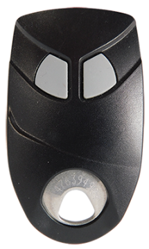 Télécommande 2 canaux - insert inox gravé - noir