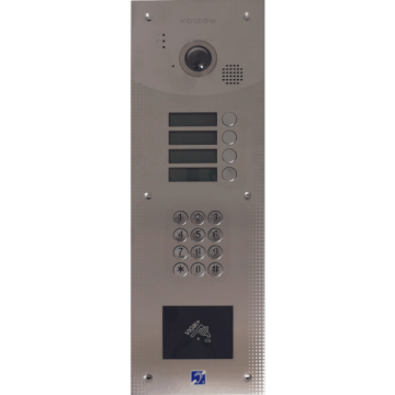 Kit Interphone 48B sans clavier + 1 centrale 1 porte - encastrée - inox