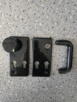 GARNITURE Poignée/bouton nylon noire pour porte H3